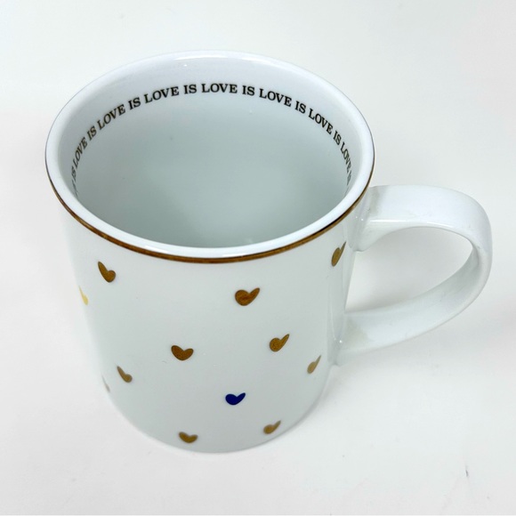 Pottery Barn/Williams-Sonoma/West Elm Human Rights Campaign Love Is Hearts Mug - Picture 2 of 7
